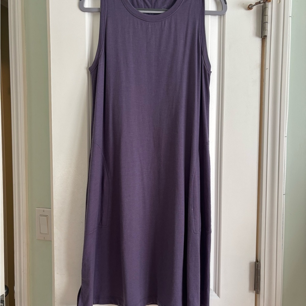 WoolX Clara Sleeveless Purple Merino Dress